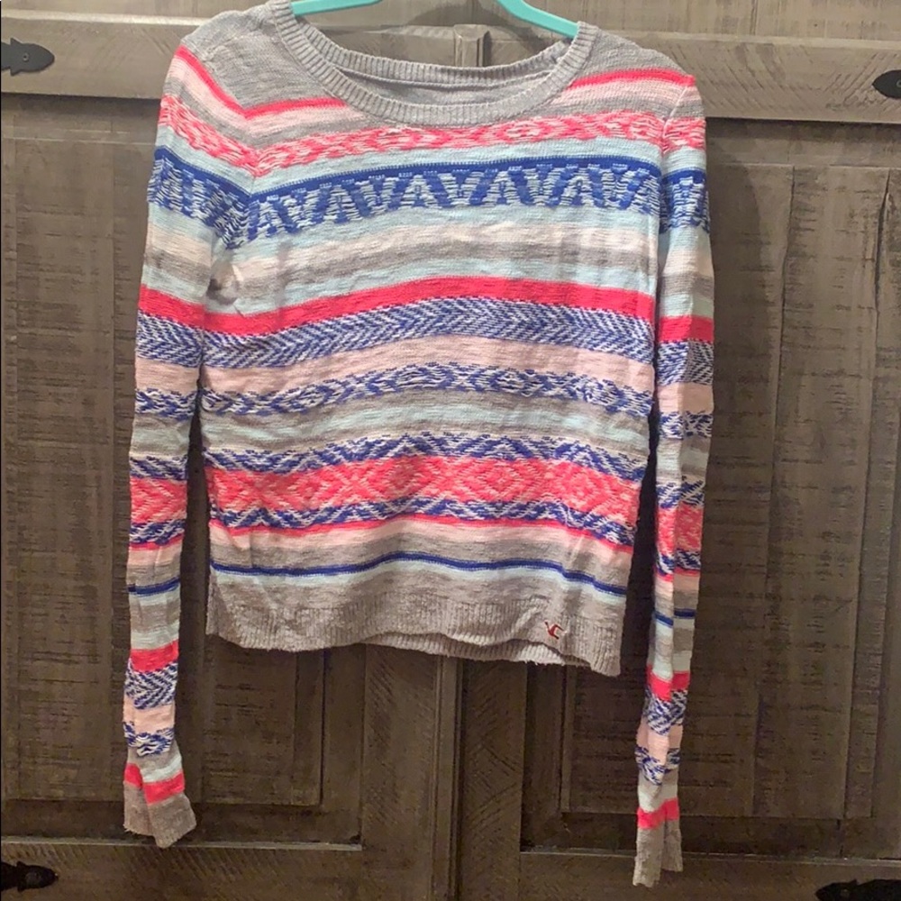Grey striped sweater